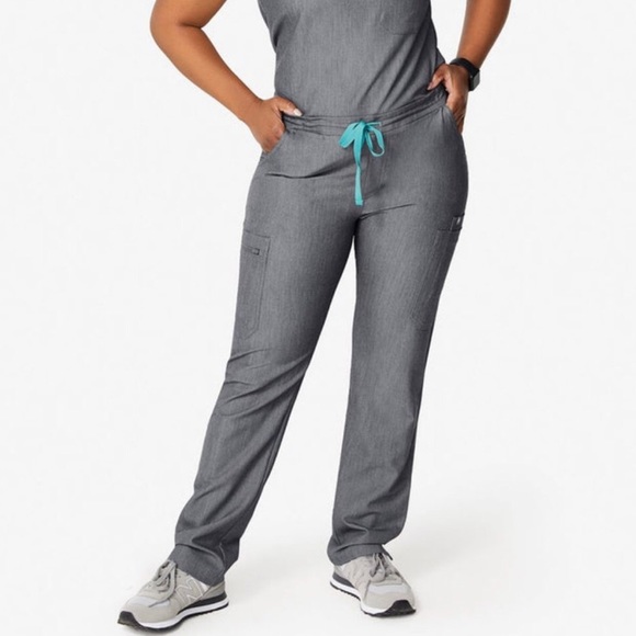 FIGS Yola Gray Scrub Pants - Picture 1 of 8